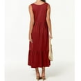 thumbnail image 3 of Wiyuqeen Solid Color Sleeveless Tiered Midi Dresses for Women Casual V Neck Tank Dresses Baggy Stretchy Long Dresses with Pockets, 3 of 5