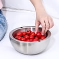 thumbnail image 4 of Salad & Dipping Bowl,304 Stainless Steel Insulated Bowl Dual-Layer Temperature Control, Suitable,70 oz, 7.87"×3.54",1PC, 4 of 7