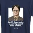thumbnail image 3 of The Office - Dwight Fact Faster Than 80 Percent All Snakes - Women's Short Sleeve Graphic T-Shirt, 3 of 5