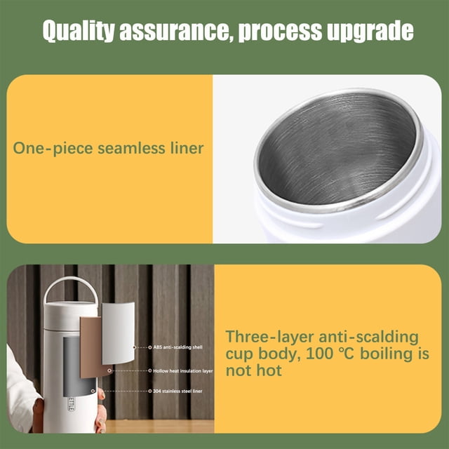 Portable Kettle Small Adjustable Temperature Office Travel Electric Heating Water Cup