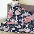 thumbnail image 6 of Zufioo Rose Flowers Fleece Blanket Queen Size,Plush Bed Blanket,Ultra Soft Throw Blanket,Plush Fuzzy Cozy Blanket Perfect for Bed,Couch-80"x60", 6 of 7