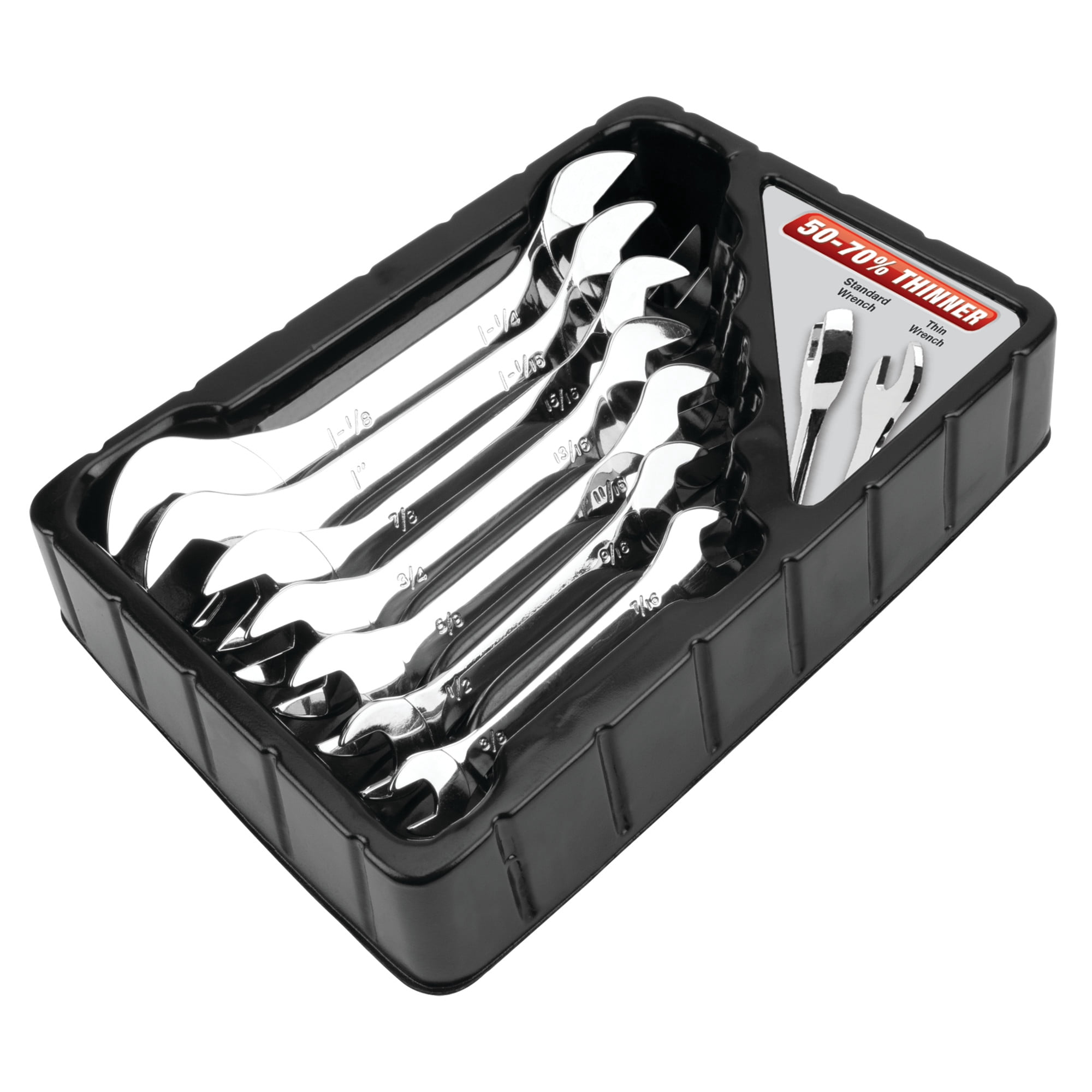 Performance Tool W30683 Polycarbonate SAE Wrench Set, 3/8-Inch to 1-Inch