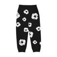 thumbnail image 3 of Pantalones deportivos holgados con cintura alta y cordón con estampado causal para mujer con bolsillos, 3 of 5