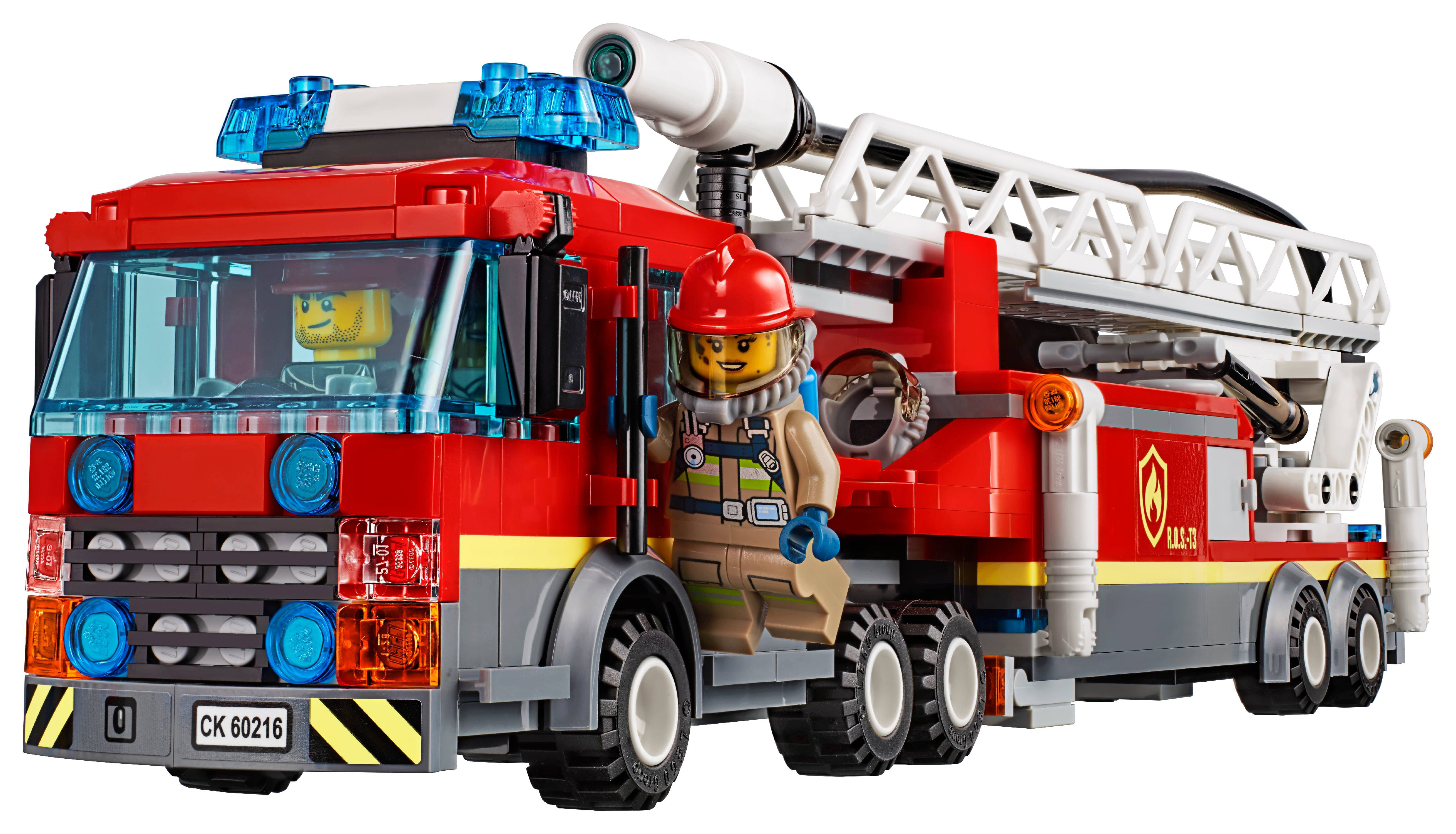 Lego City Fire Downtown Fire Brigade Firetruck And Helicopter Rescue Toy Walmart Com Walmart Com