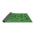 thumbnail image 2 of Ahgly Company Indoor Square Oriental Emerald Green Industrial Area Rugs, 8' Square, 2 of 4