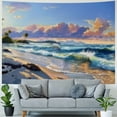 thumbnail image 4 of Awpe Tapestries Sunrise Painting Landscape Short Plush Wall Hanging Painting, 4 of 6
