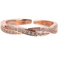 thumbnail image 3 of Abertura de anillo de circón anillo ajustable anillo simple joyería de anillo de moda para mujeres, 3 of 6