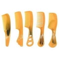 thumbnail image 3 of Magik 3~5 Pack Massage Tendon Comb Natural Amber Ox Horn Portable Hair Beard Unisex Tool Gift (5 Pack, Tendon Comb), 3 of 8