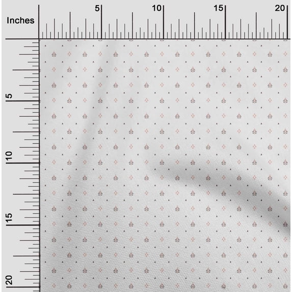 oneOone Cotton Silk Peach Fabric Arrow & Artistic Floral Dress Material Fabric Print Fabric by The Yard 42 Inch Wide