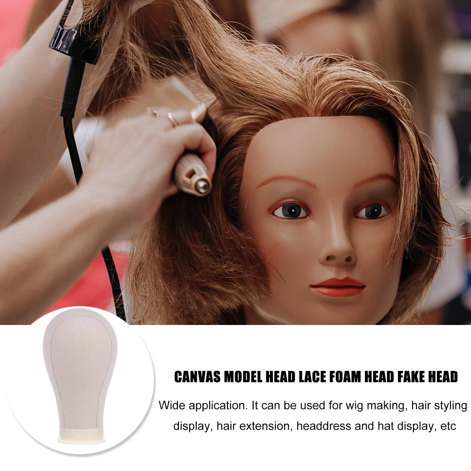 HOOWIFFY Durable Black Polyurethane Display Wig Manikin Head for Salon Store and Mall Use