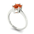 thumbnail image 2 of Solitaire Engagement Ring for Women - 1.5ct Simulated Red Diamond in 14K White Gold Promise Ring, 2 of 7