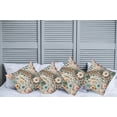 thumbnail image 2 of Ambesonne Leopard Print Throw Pillow Cover 4 Pack, Wild Springtime Bloom, 18", Blush Pale Brown Blue, 2 of 7