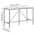 thumbnail image 3 of vidaXL Patio Bar Set Outdoor Table and Chair Set with Cushions Poly Rattan, 3 of 61