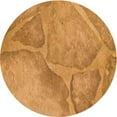 thumbnail image 1 of Ahgly Company Machine Washable Indoor Round Transitional Dark Orange Area Rugs, 4' Round, 1 of 7