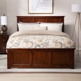 thumbnail image 2 of Madison Full Wood Foundation Bed with Matching Footboard in Walnut, 2 of 8