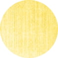 thumbnail image 1 of Ahgly Company Indoor Round Solid Yellow Modern Area Rugs, 8' Round, 1 of 4