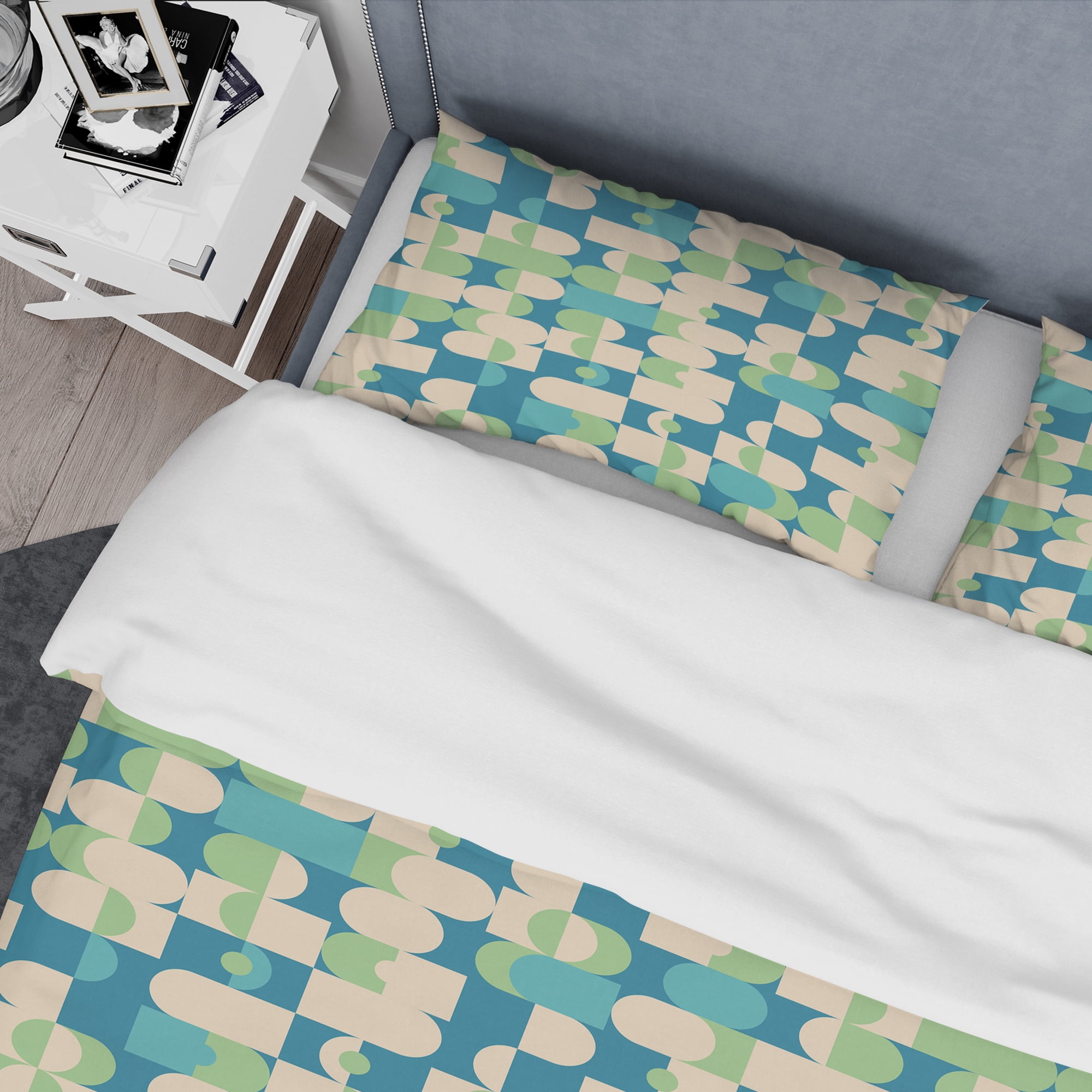 Designart 'Retro Abstract Pattern I' Mid-Century Modern Duvet Cover Set
