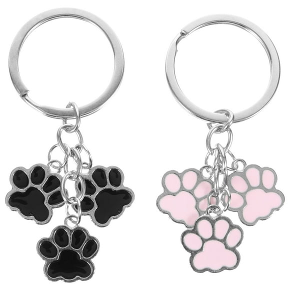 Llaveros bonitos para mochila, adorno para llaves, llavero con garra de perro, decoración colgante, 2 uds.