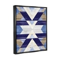 thumbnail image 3 of Blue Rustic Aztec Pattern Abstract Graphic Art Jet Black Framed Art Print Wall Art, 3 of 6