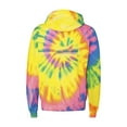 thumbnail image 3 of Dyenomite 854MS Spiral Tie Dye Hoodie-Flo Rainbow-2XL, 3 of 3