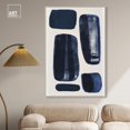 thumbnail image 3 of Blue Shapes Canvas Midcentury Abstract by Art Remedy, Silver Frame, 36" x 54", 3 of 7