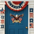 thumbnail image 2 of 250th Anniversary 4th of July Door Sign America Eagle Wooden Hanging Decor 1776 2026 Patriotic Independence Day Wreath for Front Door Porch Outdoor Home Decoration, 2 of 7