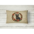 thumbnail image 2 of Affenpinscher Christmas Flowers Throw Pillow 12 in x 16 in, 2 of 4