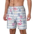 thumbnail image 2 of Uemuo Flamingo and Pineapple Pattern Mens Swim Trunks Quick Dry Board Shorts with Mesh Lining, Stretch Beach Shorts Quick Dry No-Chafing Board Shorts-Medium, 2 of 9
