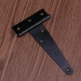 thumbnail image 4 of 2PCS 3 Inches T Shape Rustproof Iron Light Duty Shed Hinge Gate Strap Hinge Door Gates Hinges (Black), 4 of 5