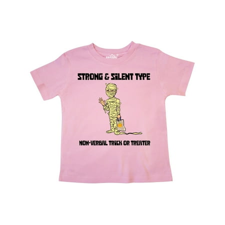 

Inktastic Nonverbal Trick or Treater Strong Silent Type Mummy Gift Toddler Boy or Toddler Girl T-Shirt