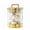 golden 02-1pcs, variant on Acrylic Bathroom Storage Jar with Gold Lid – Airtight Clear Canister for Qtip Holder, Cotton Pad Jar, Bath Salt Container, Candy & Snack Canister, Vanity & Countertop Organizer 4.8"