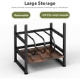 thumbnail image 4 of Record Player Stand with Album Storage - Rustic End Table for Living Room, 4 of 7