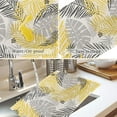 thumbnail image 4 of Yellow Gray Leaves Placemats Set of 6,Washable Heat Resistant 12×18 Inch Linen Table Mats Summer Floral Place Mats for Party Outdoor Dining Décor, 4 of 6