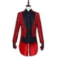 thumbnail image 5 of Esmoquin de lentejuelas para mago, traje de hombre para espectáculos escénicos, abrigo, presentador de bar, director de coro Bel Canto, 5 of 5