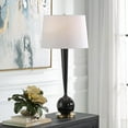 thumbnail image 2 of Uttermost Brielle Polished Black Table Lamp, 2 of 7