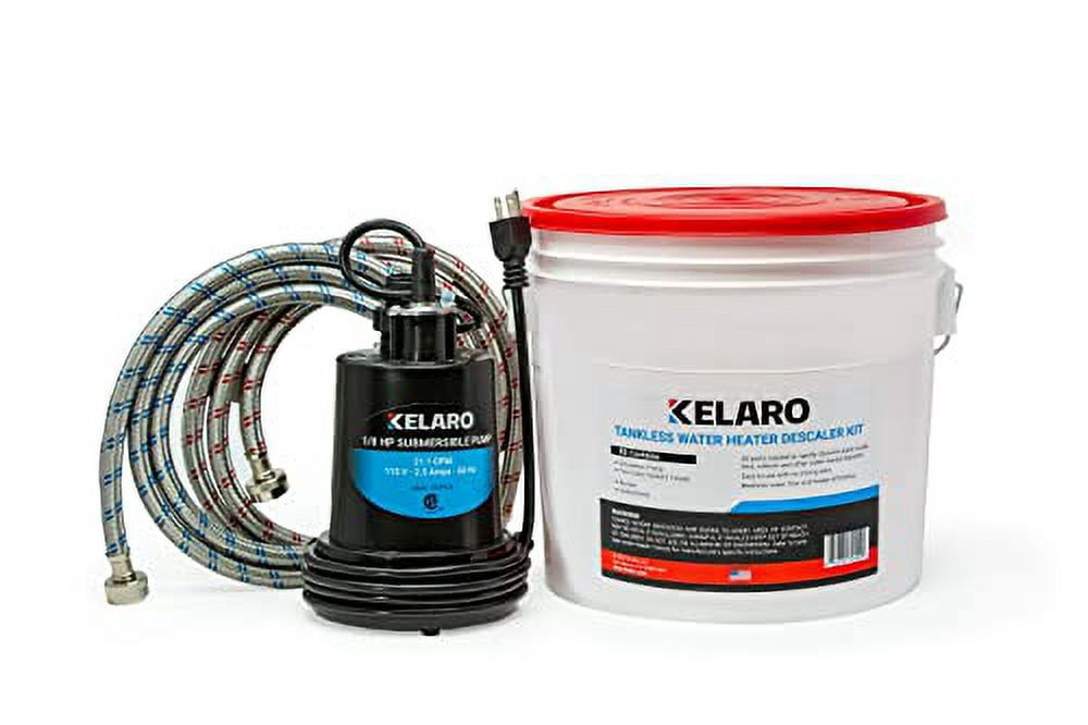 Kelaro Tankless Water Heater Flushing Kit - Just add Vinegar Descaler