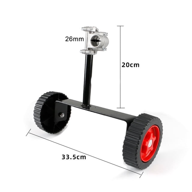 Bgsha Height Adjustable For Lawn Mower Support Wheels for Trimmers Enhance Gardening Efficiency with Easy Install Features