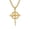 Gold Color, variant on Vintage Gothic Thorn Crown Cross Pendant Necklace, 14K Yellow Gold Religious Prayer Lucky Talisman Jewelry