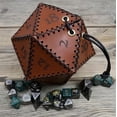 thumbnail image 5 of Leather D20 Dice Bag, Polyhedral Dice Pouch Portable Drawstring Bag For Rpg, Game, Dnd Dice Bag, 5 of 5
