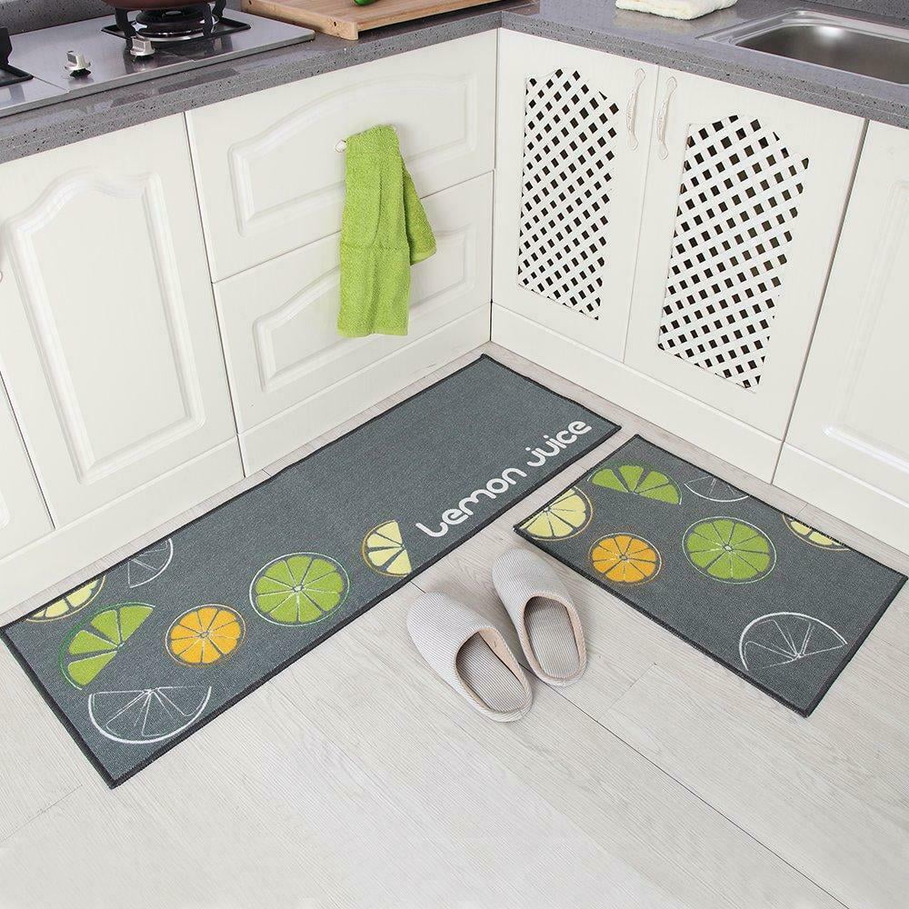 Coolmade Anti Fatigue Kitchen Rug Sets 2 Piece 17x47 17x25 Non Slip Kitchen Floor Mats Cushioned Comfort Standing Mat Waterproof Stain Resistant Walmartcom Walmartcom