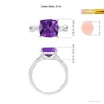 thumbnail image 4 of ANGARA Natural 3.1 Ct. Amethyst Solitaire Engagement Ring in 14K White Gold for Women (Ring Size: 3.5), 4 of 9