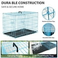 thumbnail image 3 of CL.HPAHKL 36 Inch Medium Dog Cages for Inside, Portable Foldable Metal Crates for Dogs with Double Door & Removable Tray Medium Wire Dog Kennel with Divider for Small Puppy, Cat Indoor Outdoor, Blue, 3 of 7