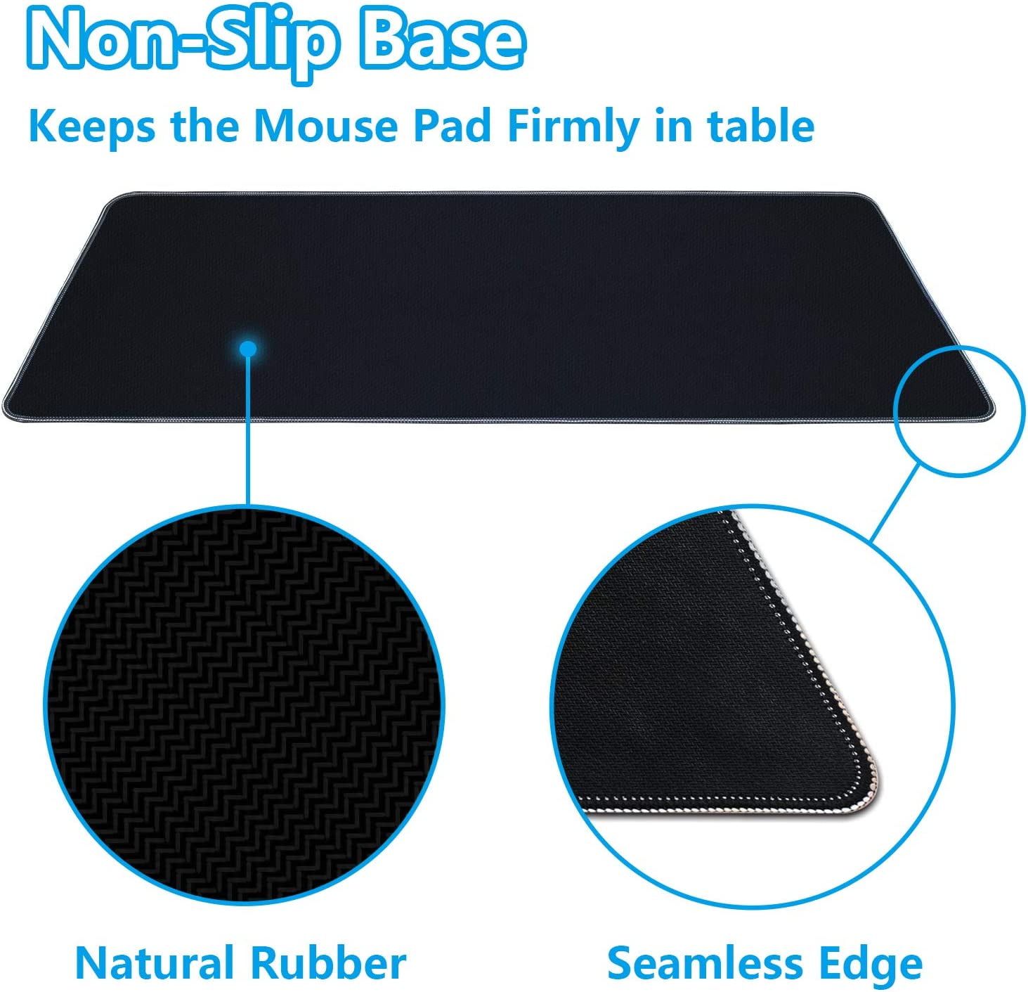 Floral Flower Large Gaming Mouse Pad (35.4×15.7 in, 3mm Thick), Non-Slip Rubber Base and Reinforced Lock Edges, XXL Extended Mousepad for Work, Game, Desk mat, Desktop Decoration
