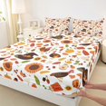 thumbnail image 3 of Manfei Farm Animal Full Size Sheets,Chicken Sunflower Pumpkin Bed Sheets,Rustic Farmhouse Cabin Sheet Sets,Ultra Soft Room Decor,4 Pieces, 3 of 7
