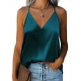 thumbnail image 7 of Zeagoo Women's Satin Tank Top V Neck Summer Camisole Soft Spaghetti Strap Shirt, 7 of 7