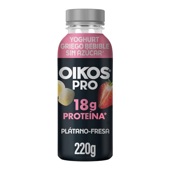 Yoghurt Griego Oikos Pro Fresa y Plátano 220 g