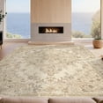 thumbnail image 2 of Design&I 8'x10' Washable Area Rug Farmhouse Cottage Core Faded Floral Vine Motif Decorative Design for Dining Room, Large Office, Lounge, Snag-Free, 2 of 7