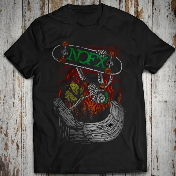 RARE S-5XL Cotton T-Shirt Music Tee NOFX Monster Tour Concert Fat Mike