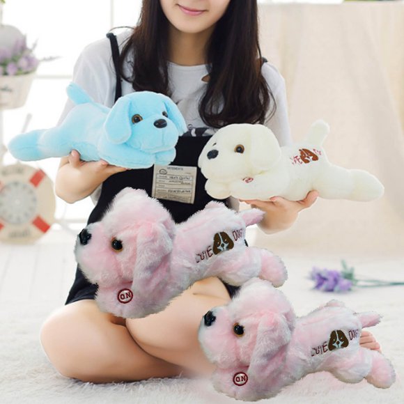 sdhkgrrt under $5 3Pcs LED PlushToy, LED Luminous Plush Dog,Cute Papa Dog Stuffed Animal,Glow in DarkToy,30cm Big Head Dog Doll,Children's Night Light Companion