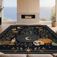 thumbnail image 2 of Design&I 4'x6' Washable Area Rug Pet Friendly & Non-Slip Built-In Grip Midnight Blue Enchanted Garden Celestial Motifs Whimsical Floral Mystical for Reading Nook, Bedroom, 2 of 7
